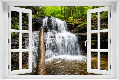 Fototapeta Naklejka Na Ścianę Okno 3D - Waterfall in Pocono Mountains in Pennsylvania at Ricketts Glen