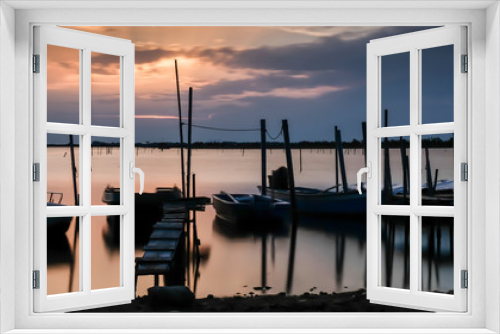 Fototapeta Naklejka Na Ścianę Okno 3D - Sunrise on sea