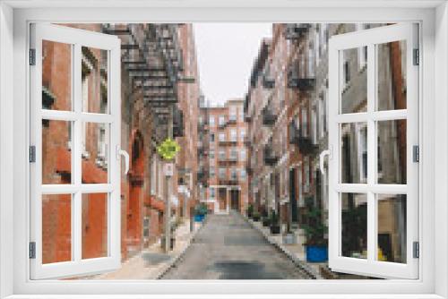 Fototapeta Naklejka Na Ścianę Okno 3D - Boston Alley - North End