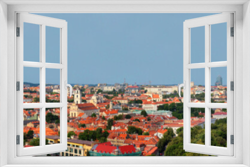 Panorama of Vilnius, Lithuania. View from the Hill of Three Crosses