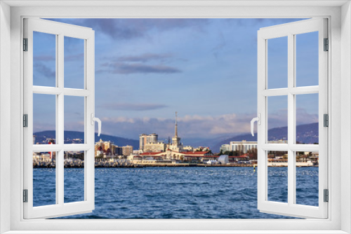 Fototapeta Naklejka Na Ścianę Okno 3D - SOCHI, RUSSIA - Sea Port of Sochi