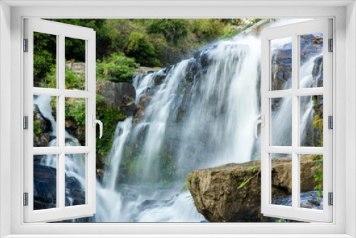 Fototapeta Naklejka Na Ścianę Okno 3D - beautiful waterfall in forest