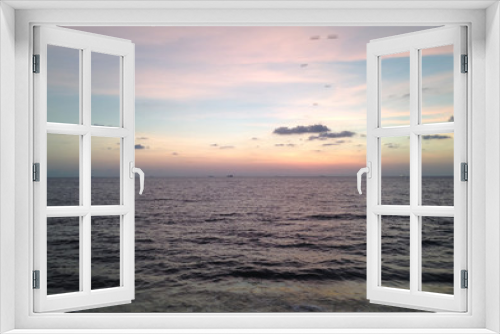 Fototapeta Naklejka Na Ścianę Okno 3D - Colorful sky by the sea