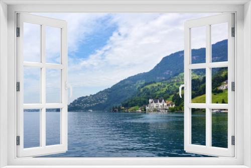 Fototapeta Naklejka Na Ścianę Okno 3D - Landscape of the lake Luzern