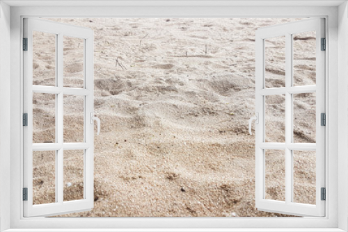 Fototapeta Naklejka Na Ścianę Okno 3D - slope sand on the beach in horizontal background