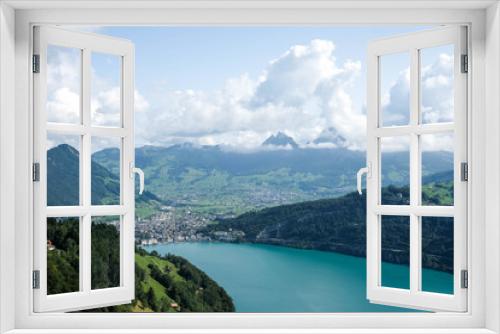 Fototapeta Naklejka Na Ścianę Okno 3D - Berge am Weg der Schweiz