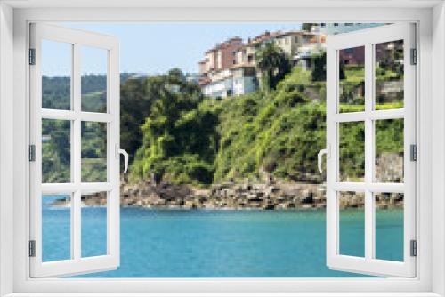 Fototapeta Naklejka Na Ścianę Okno 3D - Vista de Lastres y su costa, Asturias,España