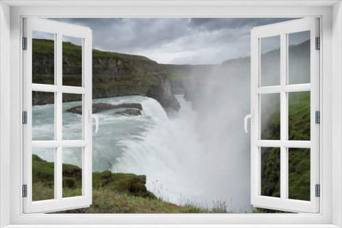 Fototapeta Naklejka Na Ścianę Okno 3D - Wasserfall Gullfoss Iceland