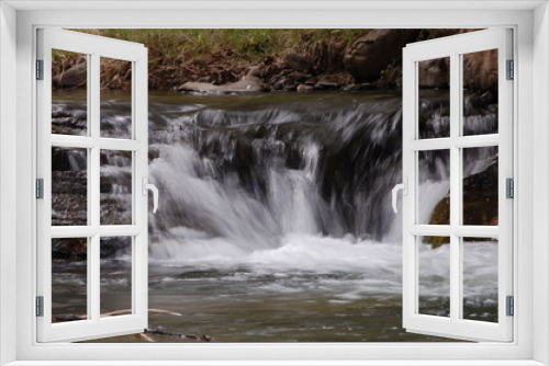Fototapeta Naklejka Na Ścianę Okno 3D - agua, nieve, paisaje, rio, senderismo, soria, bretun, cascada