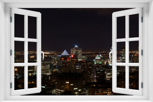Fototapeta Naklejka Na Ścianę Okno 3D - Montréal bei Nacht