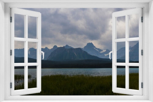 Fototapeta Naklejka Na Ścianę Okno 3D - a panorama of a blue lake in Canada