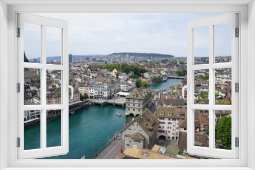 Fototapeta Naklejka Na Ścianę Okno 3D - Lucerne from above 