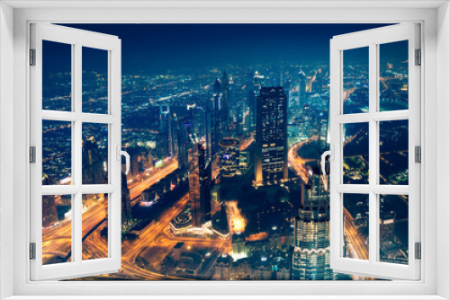 Fototapeta Naklejka Na Ścianę Okno 3D - Panoramic view of Dubai city