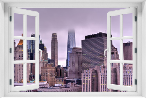 Fototapeta Naklejka Na Ścianę Okno 3D - Manhattan Skyline View