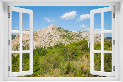 Fototapeta Naklejka Na Ścianę Okno 3D - Rocky mountain landscape in Crimea, Russia