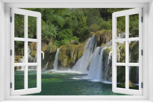 Fototapeta Naklejka Na Ścianę Okno 3D - Krka River Waterfall