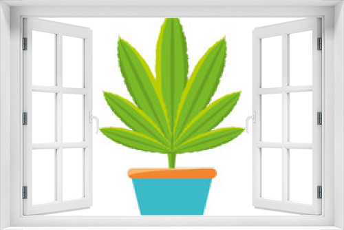 Fototapeta Naklejka Na Ścianę Okno 3D - colorful plant over white  bacground vector ilustration