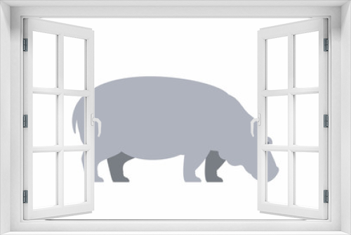 Fototapeta Naklejka Na Ścianę Okno 3D - Hippo
