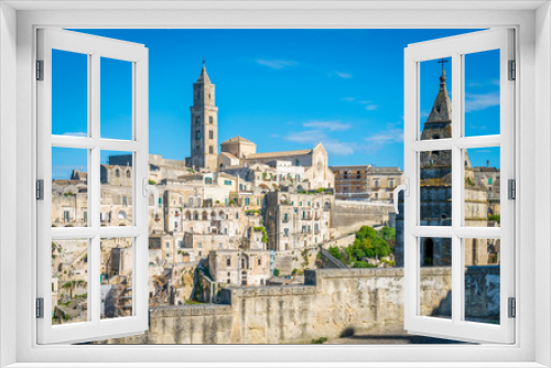 Fototapeta Naklejka Na Ścianę Okno 3D - Panoramic view in Matera, Basilicata, southern Italy.