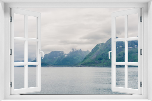 Fototapeta Naklejka Na Ścianę Okno 3D - Mountain landscapes on the Norwegian Sea