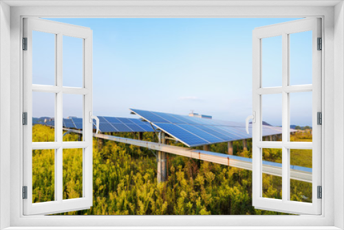 Fototapeta Naklejka Na Ścianę Okno 3D - Photovoltaic panels for renewable electric production, Navarra, Aragon, Spain.