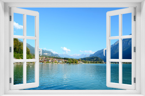 Fototapeta Naklejka Na Ścianę Okno 3D - view from Lake Brienz, Switzerland