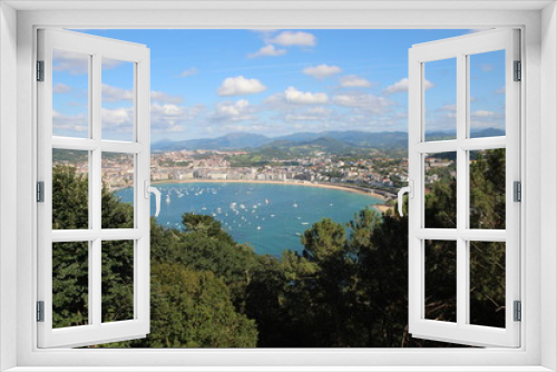 Fototapeta Naklejka Na Ścianę Okno 3D - San Sebastian high view