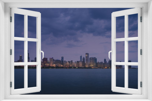 Fototapeta Naklejka Na Ścianę Okno 3D - Chicago skyline 