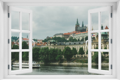 Fototapeta Naklejka Na Ścianę Okno 3D - Vintage photo of Prague, Mala Strana, Czech Republic