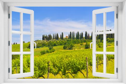Fototapeta Naklejka Na Ścianę Okno 3D - Toskana-Panorama, bei Montespertoli