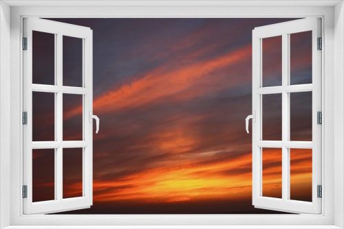 Fototapeta Naklejka Na Ścianę Okno 3D - flame-coloured sunset