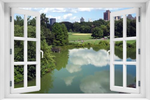 Fototapeta Naklejka Na Ścianę Okno 3D - Central Park lake