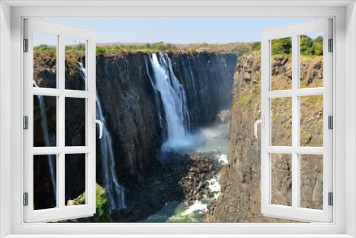 Fototapeta Naklejka Na Ścianę Okno 3D - Victoria Falls panoramic view, Zimbawe