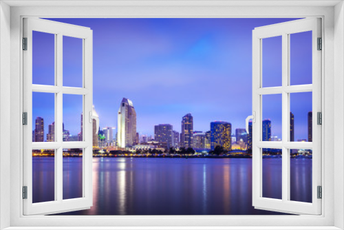 Fototapeta Naklejka Na Ścianę Okno 3D - San Diego, California, USA downtown skyline at the Embarcadero