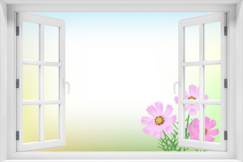 Fototapeta Naklejka Na Ścianę Okno 3D - cosmos　flowers