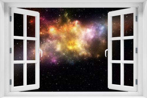 Fototapeta Naklejka Na Ścianę Okno 3D - Universe filled with stars, nebula and galaxy