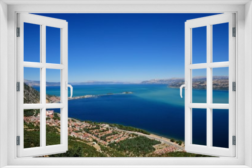 Fototapeta Naklejka Na Ścianę Okno 3D - Egirdir and egirdir lake top view. Isparta,Turkey