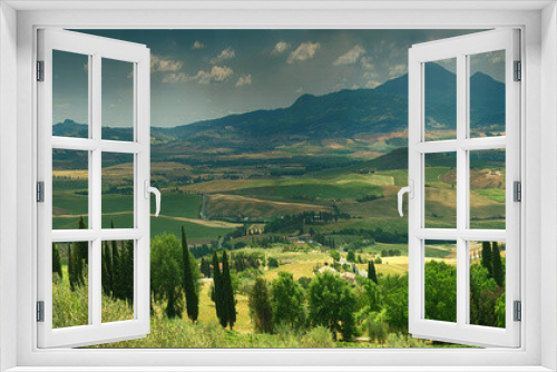 Fototapeta Naklejka Na Ścianę Okno 3D - Beauty landscape in Tuscany, Val D'orcia, Italy