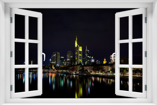Fototapeta Naklejka Na Ścianę Okno 3D - Frankfurt am Main at night, Germany