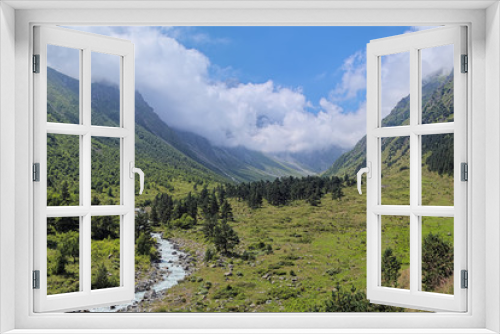 Fototapeta Naklejka Na Ścianę Okno 3D - Valley of Bilyagidon river in the mountains of Digoria, Caucasus, Republic of North Ossetia-Alania, Russia