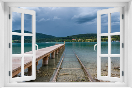 Fototapeta Naklejka Na Ścianę Okno 3D - The mountain lake Tegernsee in Bavaria, Germany