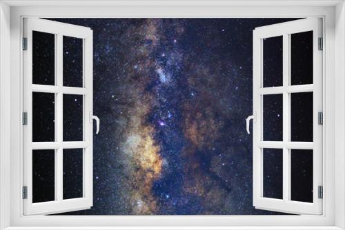 Fototapeta Naklejka Na Ścianę Okno 3D - Close up of milky way galaxy with stars and space dust in the universe