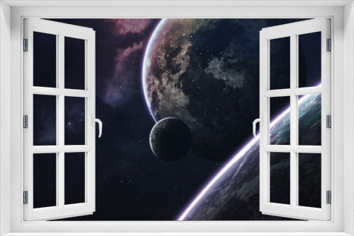 Fototapeta Naklejka Na Ścianę Okno 3D - Space art, incredibly beautiful science fiction wallpaper. Endless universe. Elements of this image furnished by NASA