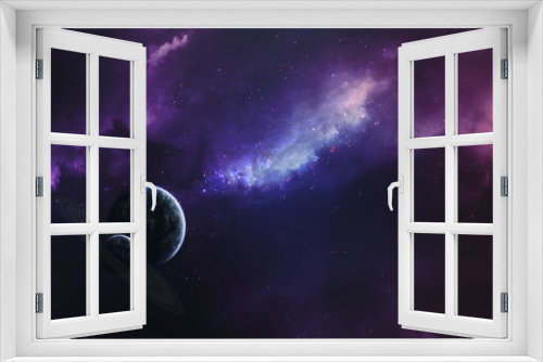 Fototapeta Naklejka Na Ścianę Okno 3D - Unexplored planets of faraway space. Deep space image, science fiction fantasy in high resolution ideal for wallpaper and print. Elements of this image furnished by NASA