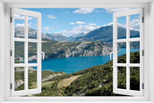 Fototapeta Naklejka Na Ścianę Okno 3D - lac  de serre-ponçon  (alpes france)