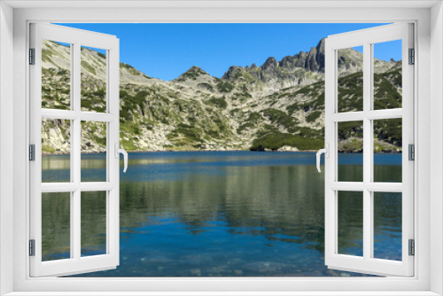 Fototapeta Naklejka Na Ścianę Okno 3D - Amazing Panorama with Big Valyavishko Lake and Dzhangal peak, Pirin Mountain, Bulgaria