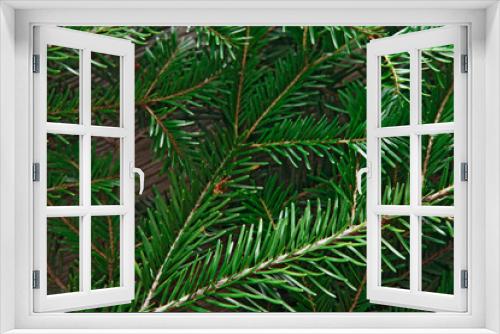Fototapeta Naklejka Na Ścianę Okno 3D - Christmas tree branches background