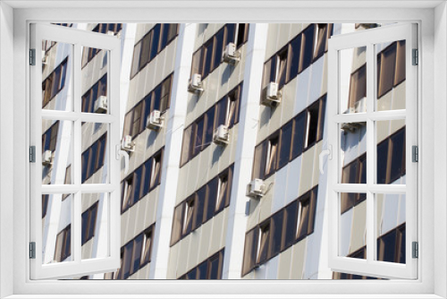 Fototapeta Naklejka Na Ścianę Okno 3D - facade of the building  split systems