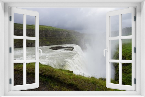 Fototapeta Naklejka Na Ścianę Okno 3D - Wasserfall Gullfoss - Golden Circle / Landschaft im Süd-Westen Islands