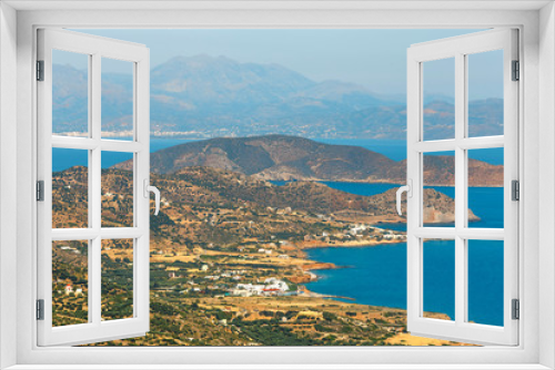 Fototapeta Naklejka Na Ścianę Okno 3D - Beautiful greek seascape at sunny day. Place of north Crete, east of Agios Nikolaos